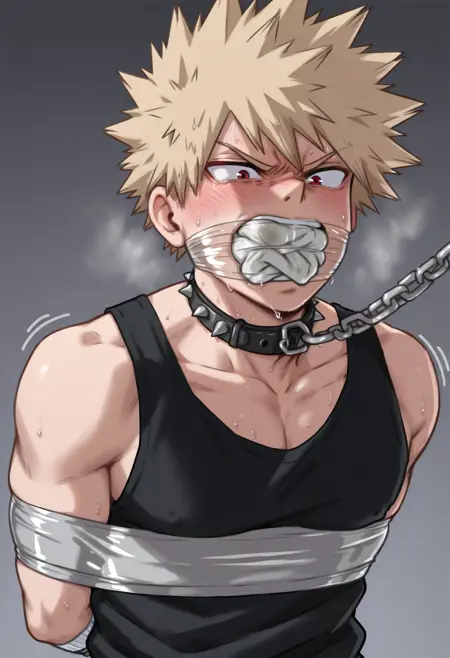 sock gag (socks in mouth/stuffed gag) (illustrious)