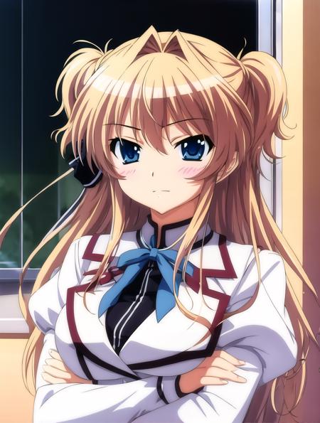 sena airi blonde hair blue eyes school uniform