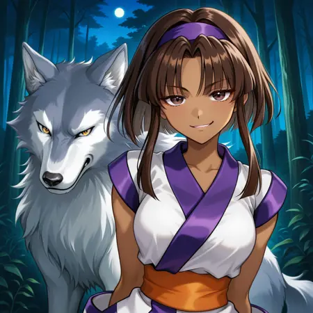 Purple Nakoruru/Rasetsu Nakoruru from Samurai Shodown64(Illustrious)/紫ナコルル/羅刹ナコルル(サムライスピリッツ64))