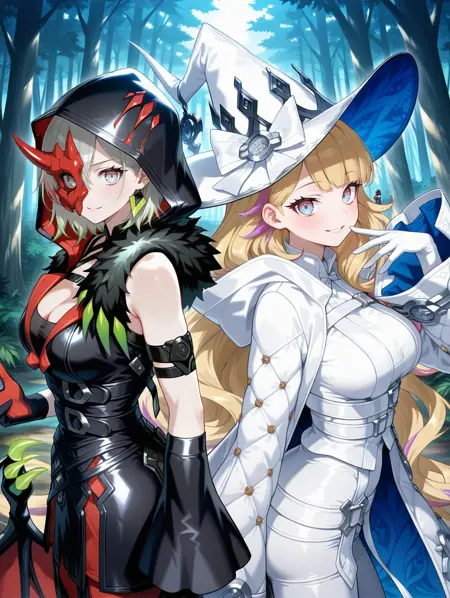 Yu-Gi-Oh! - Diabellstar the black witch & Diabellze the Original Sinkeepe (黒魔女ディアベルスター & 原罪のディアベルゼ) illu/PonyXL