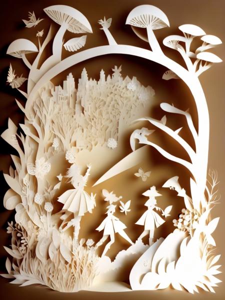 <lora:KIRIGAMI:1>KIRIGAMI style Origami, papercut, Miao, Miao girls, silver ornaments, gorgeous, extravagant, playful, terraced fields, running water, streams, waterfalls, wooden bridges, pavilions, butterflies, flowers, leaves, mushrooms, reliefs, carvings, ,