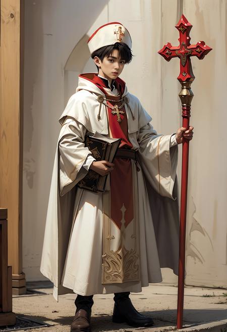 male priest dressing in RPG game (SD1.5) V1