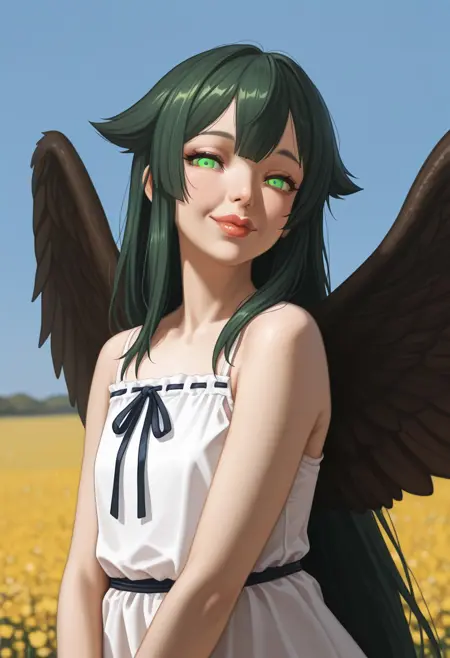 Amibazh Illustrious style (Touhou artist) anime style/romanticist painting/oil painting/fine art/