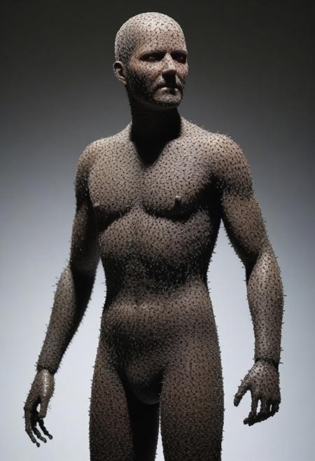 A man figure total/fully made of 1000000 flies