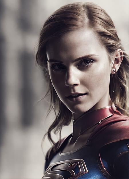 supergirl costume, a photo of sks woman, ((detailed face)), ((canon m50)), ((award winning)), (High Detail), Sharp, 8k, Cinematic lighting, soft lighting, greg rutkowski, trending on artstation, intricate, gothic clothing, victoria secret,, <lora:locon_emmawatson_v1_from_v1_64_32:1.25>