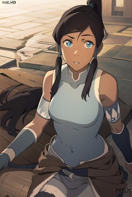 avatarkorra, <lora:korra-lora-nochekaiser:1>,
korra, long hair, black hair, ponytail, dark skin, dark-skinned female, topknot,
BREAK ,
BREAK looking at viewer,
BREAK outdoors,
BREAK <lora:GoodHands-vanilla:1>, (masterpiece:1.2), best quality, high resolution, unity 8k wallpaper, (illustration:0.8), (beautiful detailed eyes:1.6), extremely detailed face, perfect lighting, extremely detailed CG, (perfect hands, perfect anatomy),