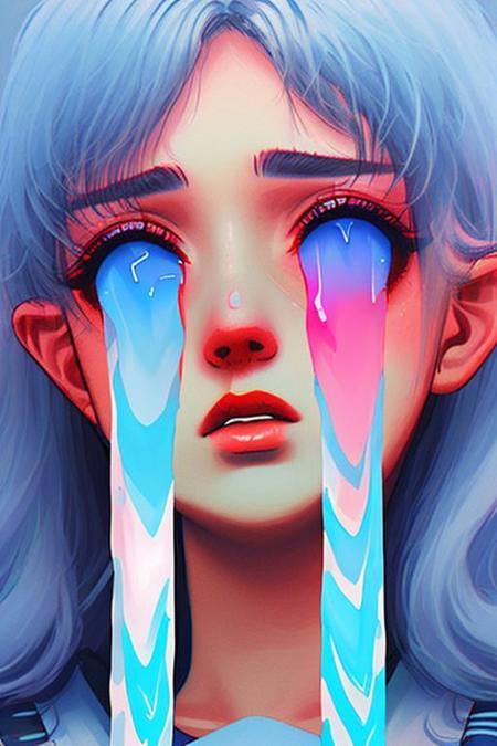 girl, <lora:trippy tears-v8:1>