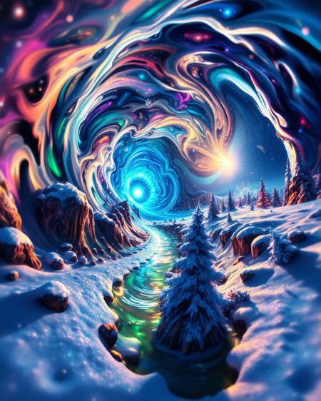 bo-christmas
A whirling mandelbrot fractal multicoloured underwater whirlpool swirls its way to a blazing electric blue mystical lightsource, fairy lights sparkly in the distance the snow covered landscape dazzles in the sunshine