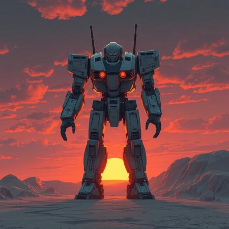 Sunset in robot world