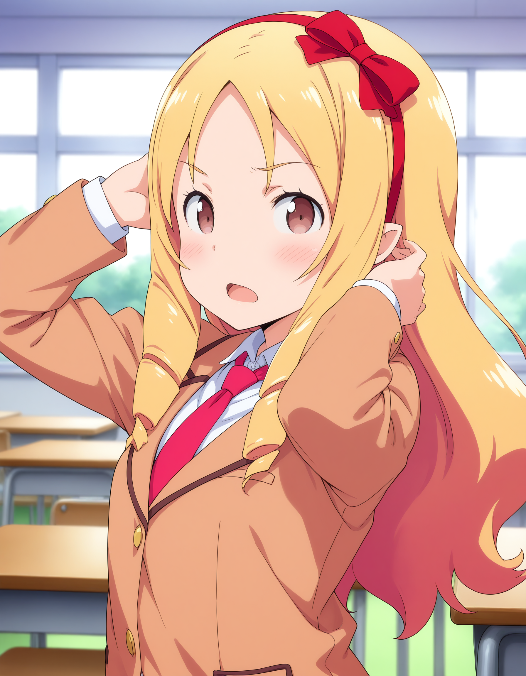 01089-catTowerNoobaiXL_v16Vpred_eromanga-elf-little-jelly_blazer-n_arms-up-from-side_classroom-dof_expressionless-open-mouth.png