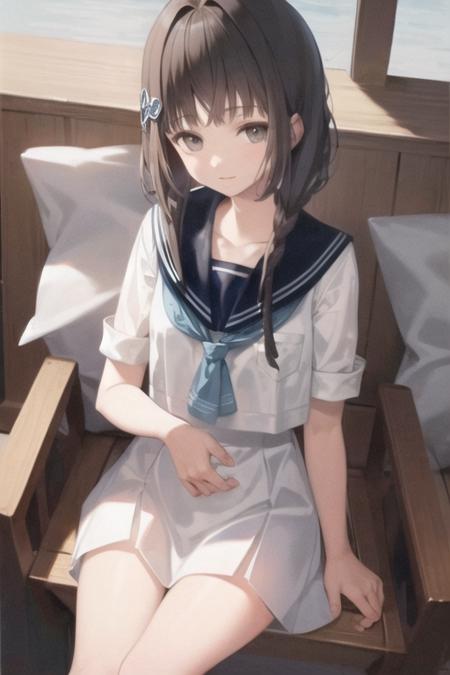 <lora:Amemori_Sayo_NF_v2:1> , masterpiece, best quality, illustration, 1girl, sailor dress