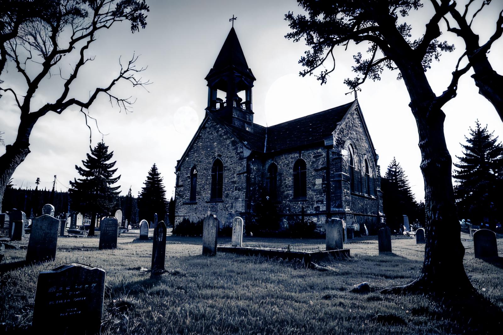 Edob Church Cemetery Creepy Night image by edobgames