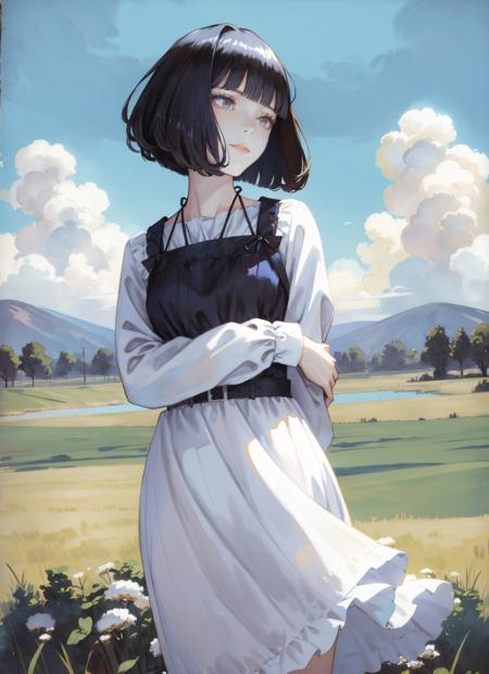 Dopamine Girl - <lora:dpmg_ghibli_style:1> profile picture, anime