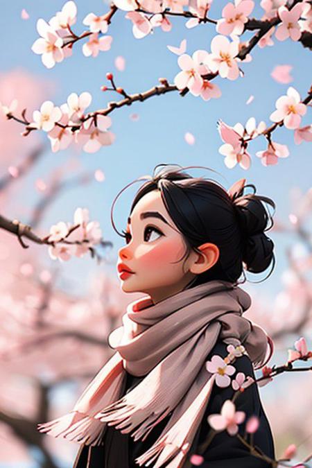 sam yang,
1girl, bird, black eyes, black hair, blurry, blurry background, cherry blossoms, lips, long-tailed tit, looking up, medium hair, profile, scarf, solo, tit (bird)
, ((masterpiece))
<lora:sam_yang_offset:1>