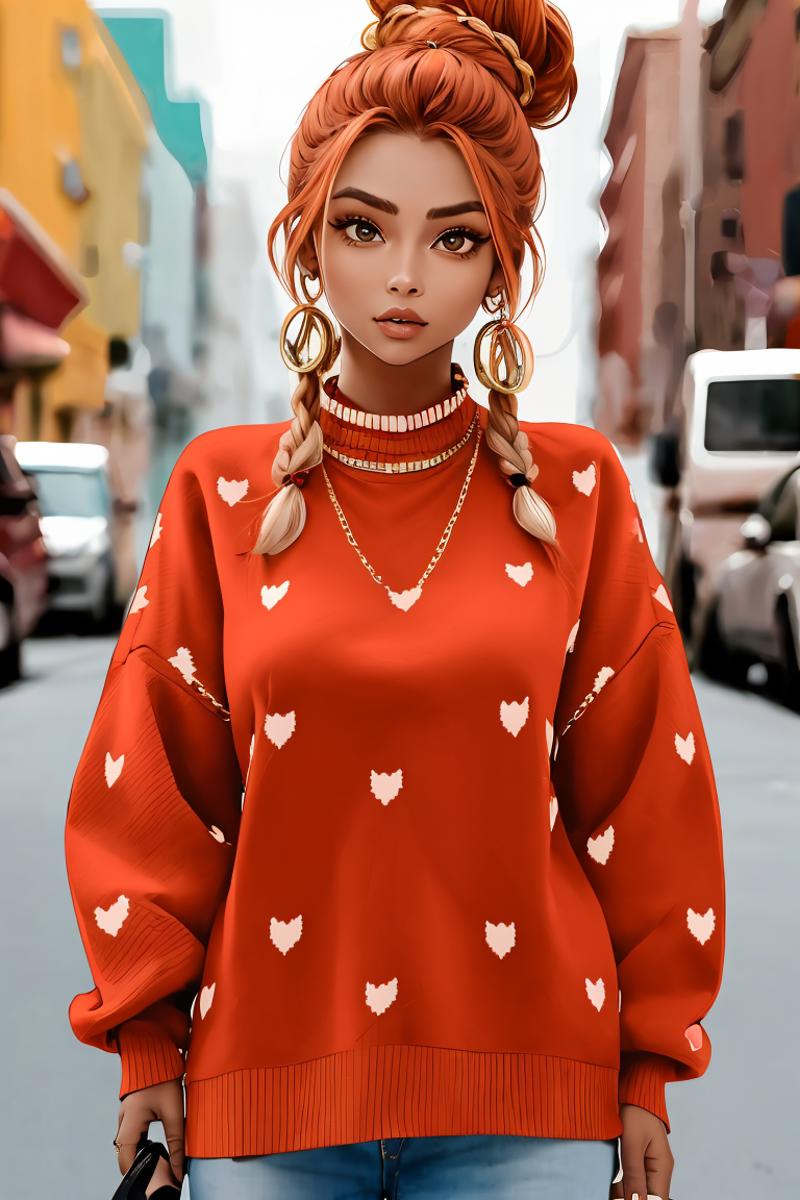 Heart Print Sweater image by MarkWar