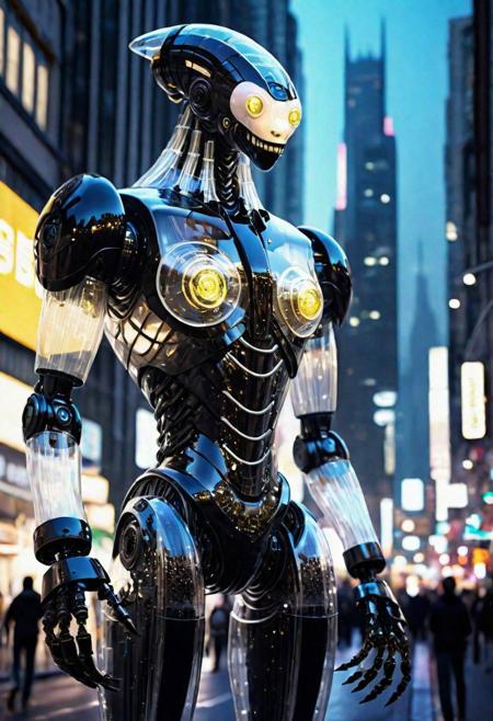 Young [ <'EM_1'> | <'EM_2'> | <'EM_3'> : 0.5] full black and white transparent gelatine Gigant Robot creature  in a gelatine in futuristic nigth city  , ultradetailed (full biscous gelatine body:1.4)
<cdt:d1=2;d2=2;hrs=1;hd1=2;hd2=2;st1=0;st2=1>
