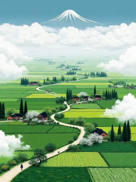 DR_Pastoral Landscape Painting_Rural Scene Generation