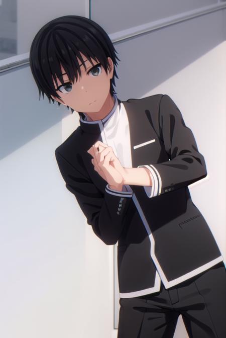 amatsuyukisaragi, <lora:amatsuyu kisaragi s1-lora-nochekaiser:1>,
amatsuyu kisaragi, black hair, hair between eyes, male focus, (black eyes:1.5),
BREAK school uniform, gakuran,
BREAK indoors, classroom,
BREAK looking at viewer, (cowboy shot:1.5),
BREAK <lyco:GoodHands-beta2:1>, (masterpiece:1.2), best quality, high resolution, unity 8k wallpaper, (illustration:0.8), (beautiful detailed eyes:1.6), extremely detailed face, perfect lighting, extremely detailed CG, (perfect hands, perfect anatomy),