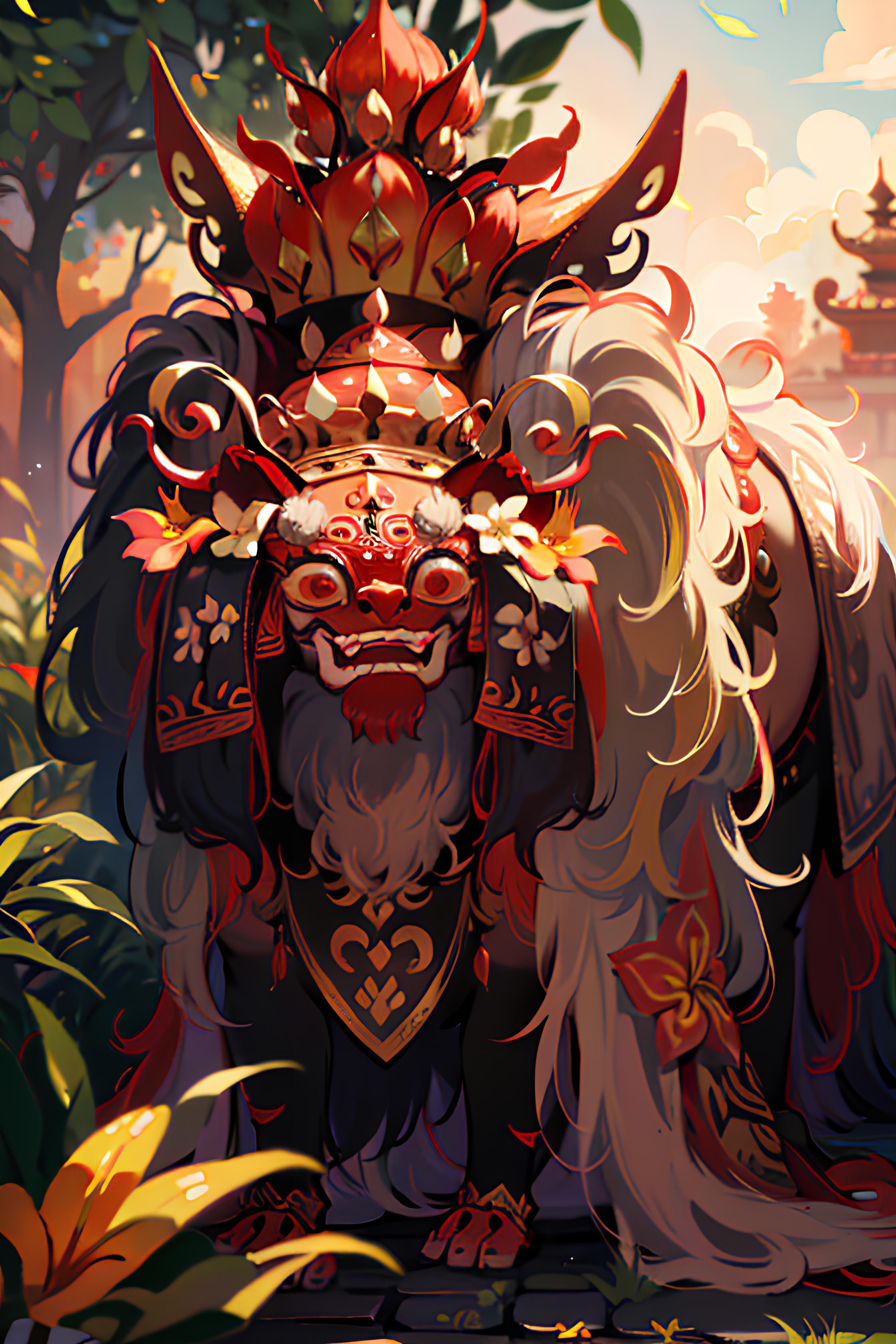 Barong Bali - Balinese mythological creature image by adhicipta