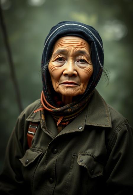 There was a veteran who participated in the Vietnam War. He was captured by a female Vietcong. Because the female Vietcong treated him very well during his captivity, he fell in love with her.
Later, the United States and Vietnam exchanged prisoners of war. Before he was exchanged, he mustered up the courage to propose to her, but she refused.
Years later, the veteran returned to Vietnam to see her, and she had become a grandmother.
FHD, Rich in details, masterpiece.