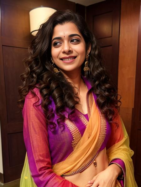 hires full body photo of a thin mipa woman,  realistic skin texture, looking  at camera, solo, colorful (salwar_kameez_dupatta:1.2), smiling, in hotel lobby, beautiful bokeh   <lora:mipa_Mithila_Palkar_SD15_LoHa:0.8>