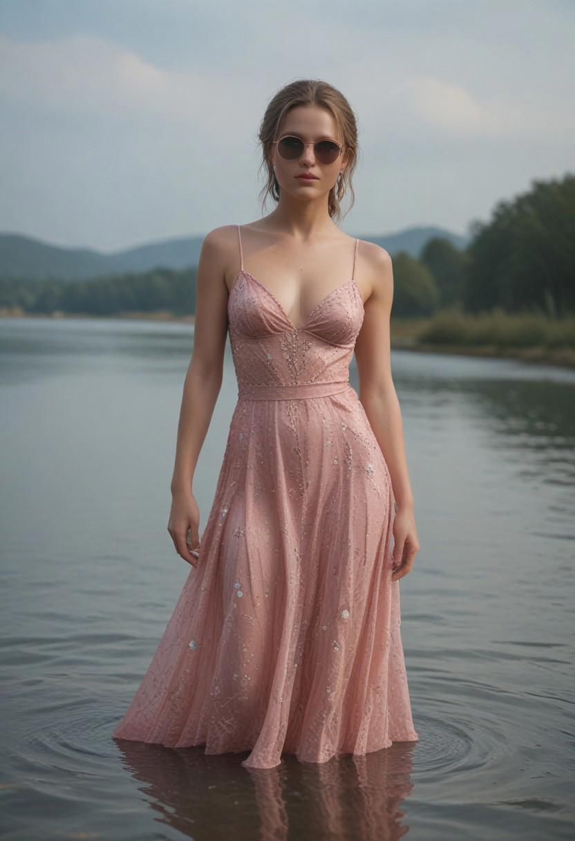 Score_9, score_8_up, score_7_up,1girl dressed in crystal dress, wearing sunglasses, ultra details body, high legs, ultra details face, high detail skin, intricate details, bohemian style, elegant luxurious lady, on the lake, see landscape as far as the eye can see, hi_res, absurd_res, high_quality_photography, shot by amoled colorful wallpaper, on dress girl drawing abstract lines+ elements electric waves, highly detailed, gold+ pink+ silver+rose colors, colorful, water girl, water forms a woman, splash forms small fantasy shiny glitter stars crystal, sharpness gasses colourful delicate sensuality lighting ambiance, perfect body girl, transparent water silhouette-form of a beautiful body girl walking down on water lake, symmetrical balance, depth layering, polarizing filter photography style, hyper-detailed painting, depth of field, 8k, 3d, lot of details, hyperrealistic photography, maximum detailed, wallpaper for phones, upscale 5x,