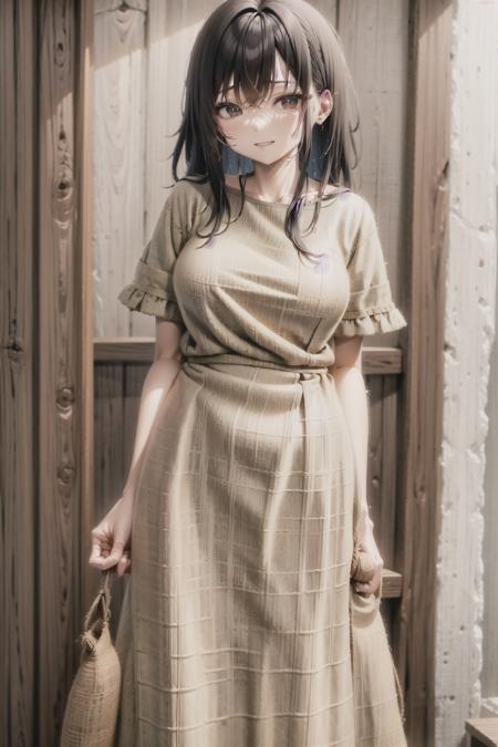 burlap dress, <lora:Burlap V3:0.6>