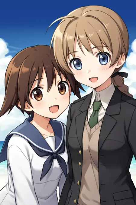 Lynette and Yoshika || Strike Witches