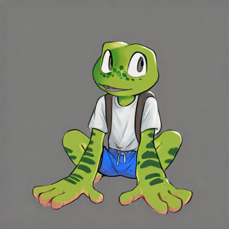 Frogger illustrator (simple style, Frog game) V1