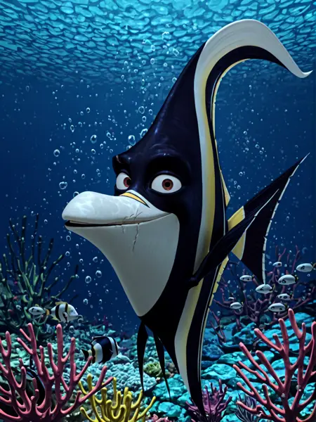 Gill (Finding Nemo) + Human version [Illustrious + Pony]