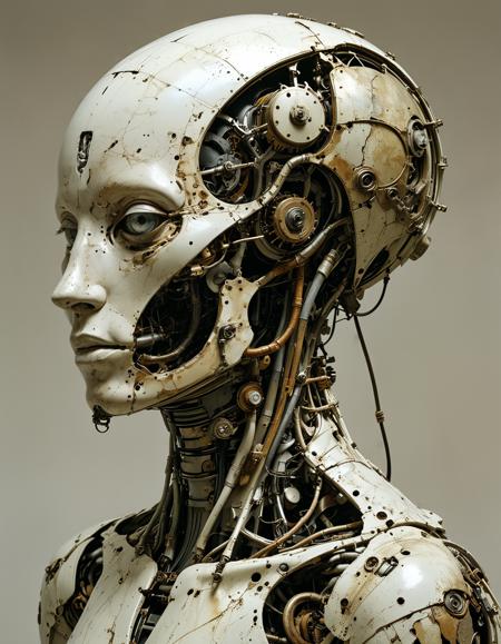 ([by Henry Moore|by Andrew Wyeth]:1.5), (Biomechanical style, blend of organic and mechanical elements, futuristic, cybernetic, detailed, intricate:0.5)