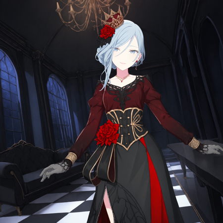 Night rose-queen (Hinomori Shizuku) / Project SEKAI AnimagineXL 4.0