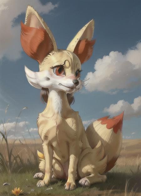 <lora:Fennekin-08:1>,fennekin,grass