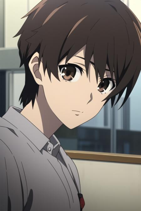 sakakibara_kouichi brown hair brown eyes school uniform