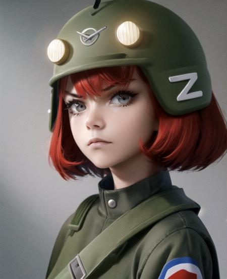 buhanka, 1girl, red hair, helmet,
,
upper body,
,
looking at viewer,  
angry,
depth of field,
,
short hair,
 <lora:buhanka-000030:1> 
, 
,
<lora:style_ balenciaga:1> balenciaga , (masterpiece, best quality), intricate details, 8k, artstation, wallpaper, official art, splash art, sharp focus