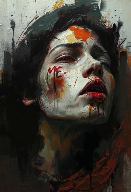 Beautiful face full of regret and despair by Yossi Kotler.