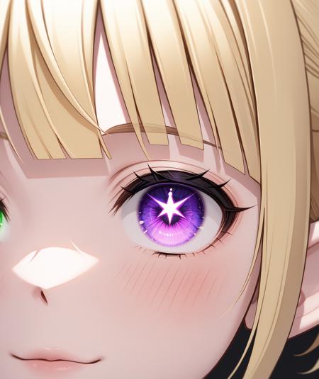 eyelashes, close-up, reflection, eyes focus glowing eyes, glowing upper body portrait