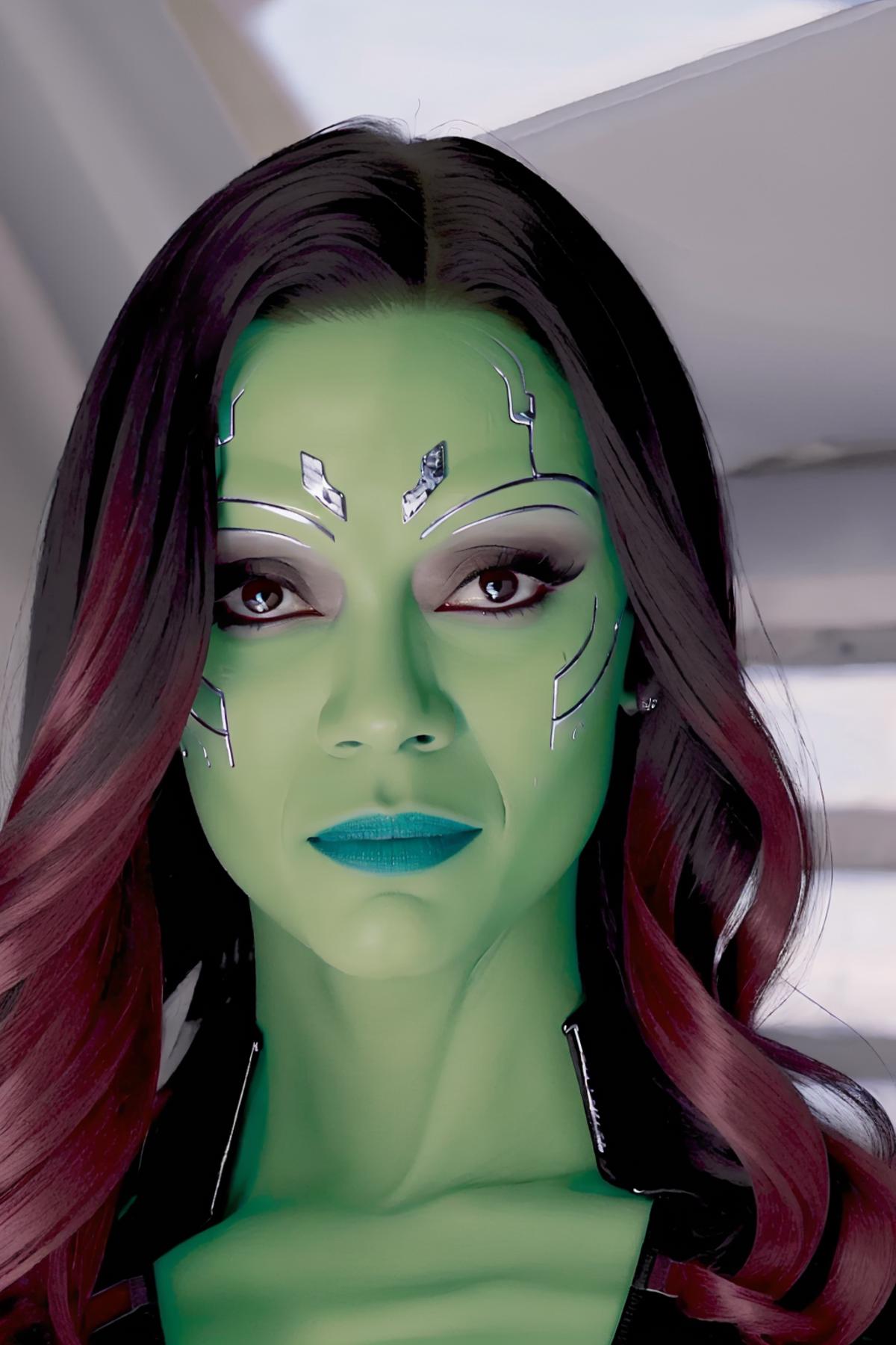 Zoe Saldana as Gamora from Guardians of the Galaxy (Lora) image by BoomAi
