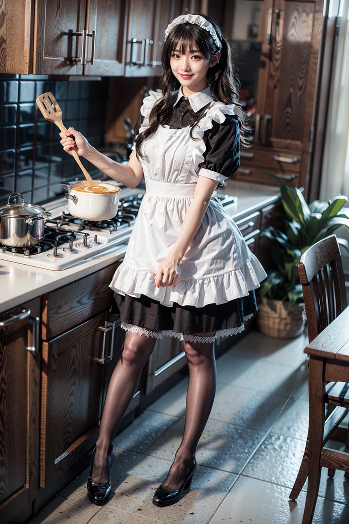 Maid costume | 女仆装 image by feetie