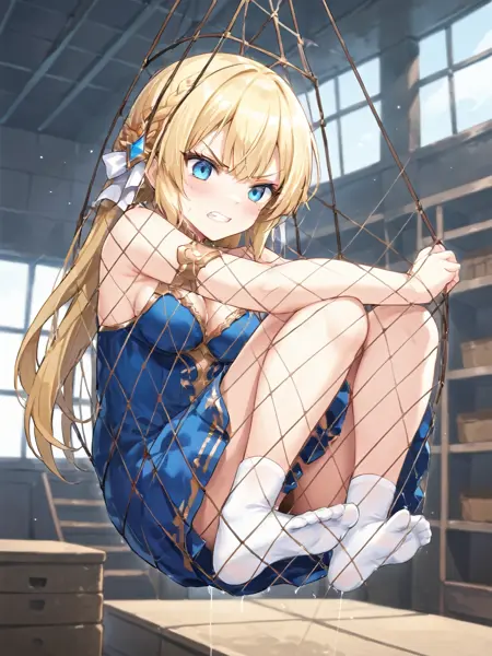 Caught Suspended In A Net