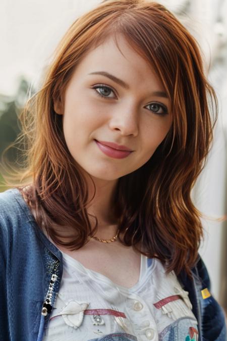 <lora:LassSD:0.8>, (close-up portrait:1.4) of a young woman, (wearing casual clothing:1.5), smile, natural light, RAW photo, subject, 8k uhd, dslr, soft lighting, high quality, film grain, Fujifilm XT3