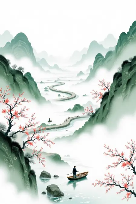 E_Ink Wash Landscape Style_Landscape Scene Generation