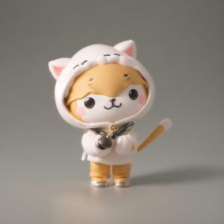 (masterpiece, best quality:1.1)Chibi,A  little  small  cute  cat   in a  clothes  with a  hat ,Soft light , Furry,white background, <lora:Chibi Animals:0.75>