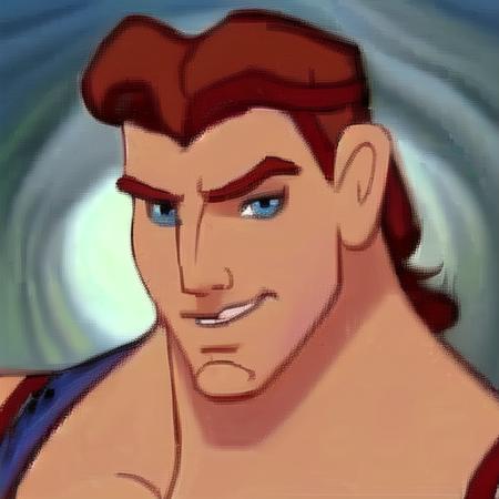 Portrait of Disney's Hercules, HerVn, <lora:HerVn_Disney_1997-10:1>