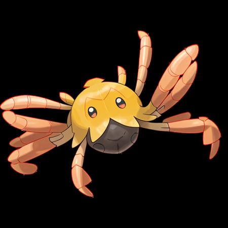 pkmn character, ((tiny small crab pkmn)) ((best quality, highly detailed)), <lora:pkmn-25:1>