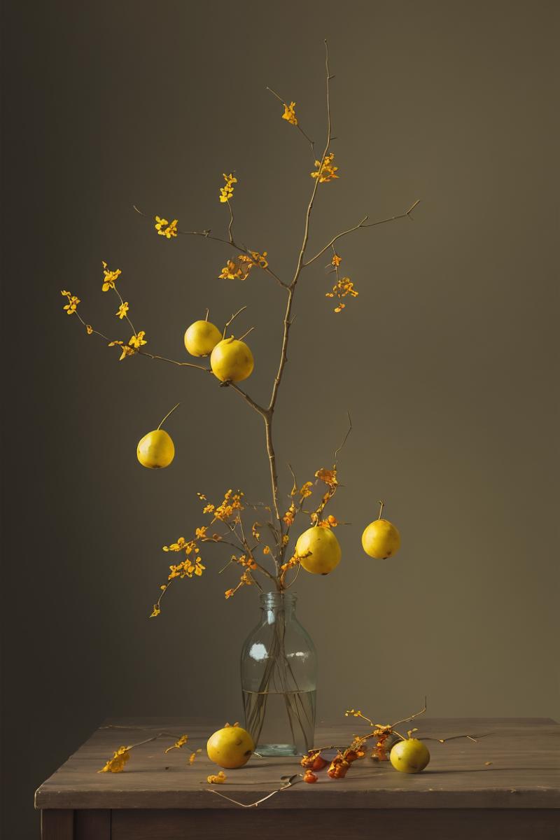 still life,Oil paintings,Flowers, fruit,静物 image by aji1