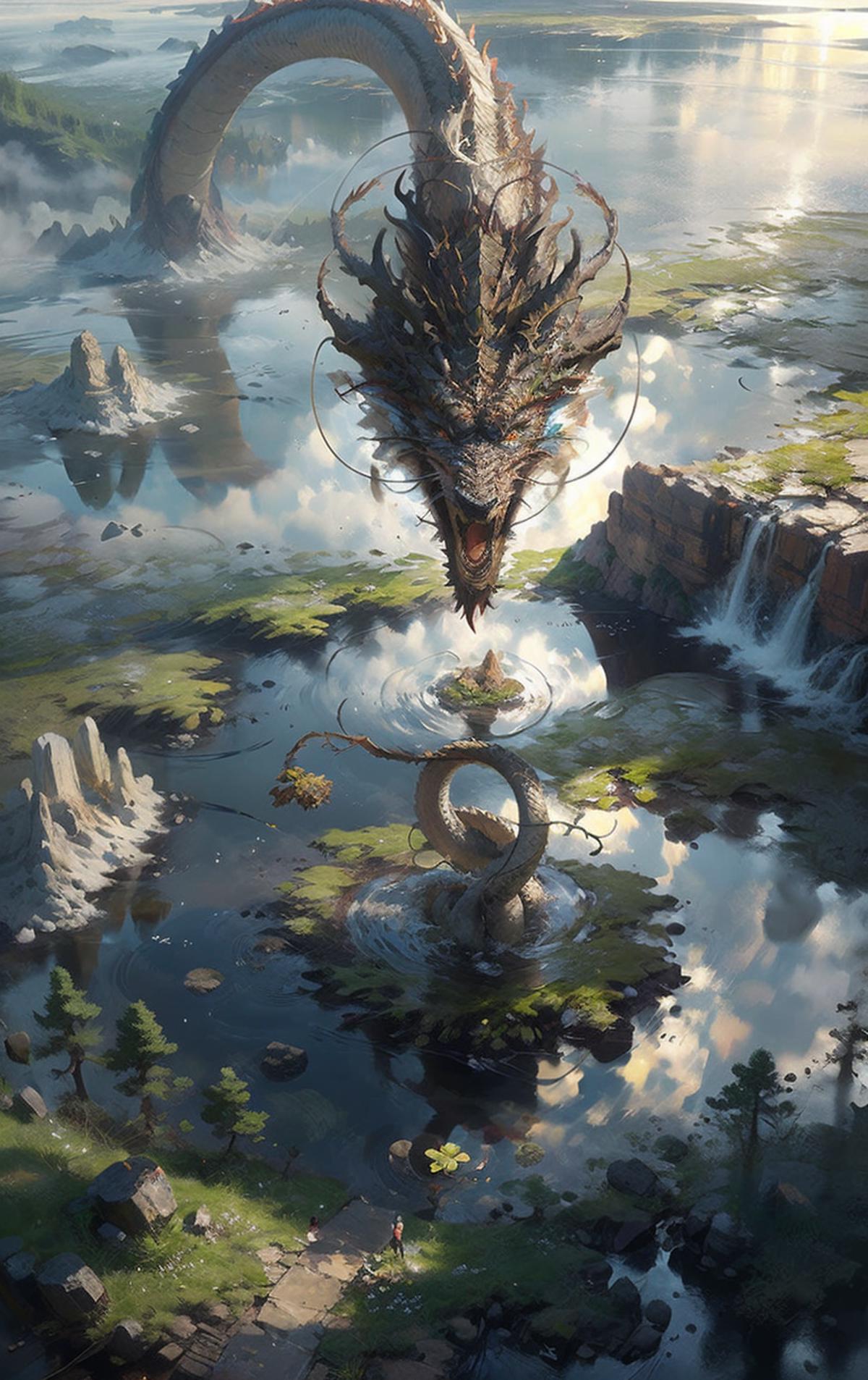 龙神幻想/Chinese dragon Lora image by nuaion