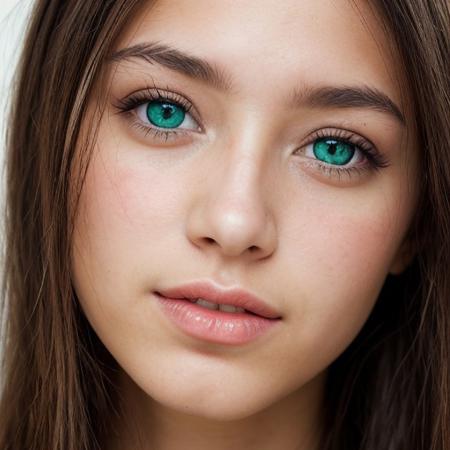 1girl red-dress green-eyes close-up-shot