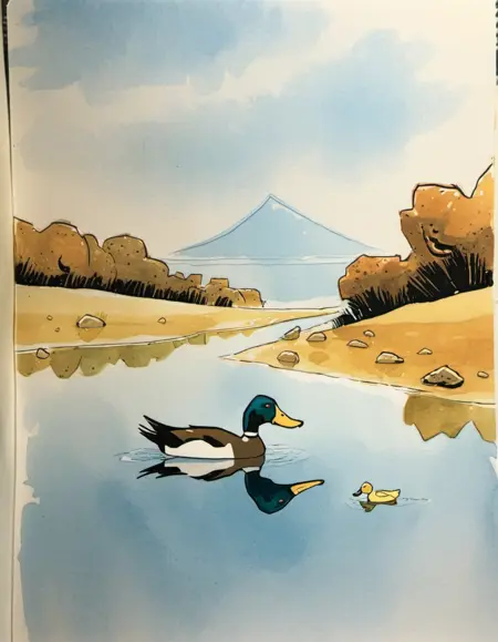 Watercolor comic book - SDXL