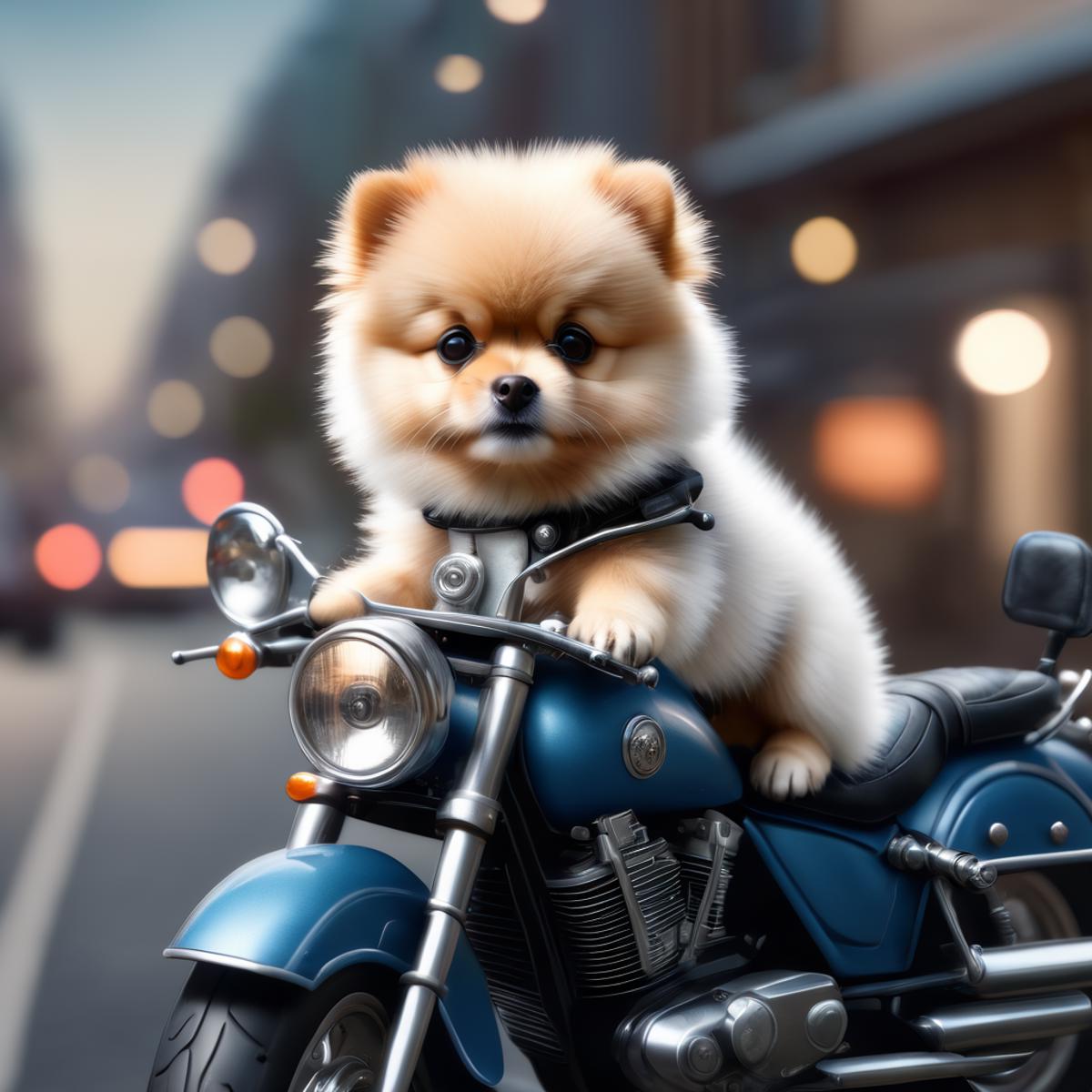 狗狗骑车-a dog is riding a motorcycle-sdxl image